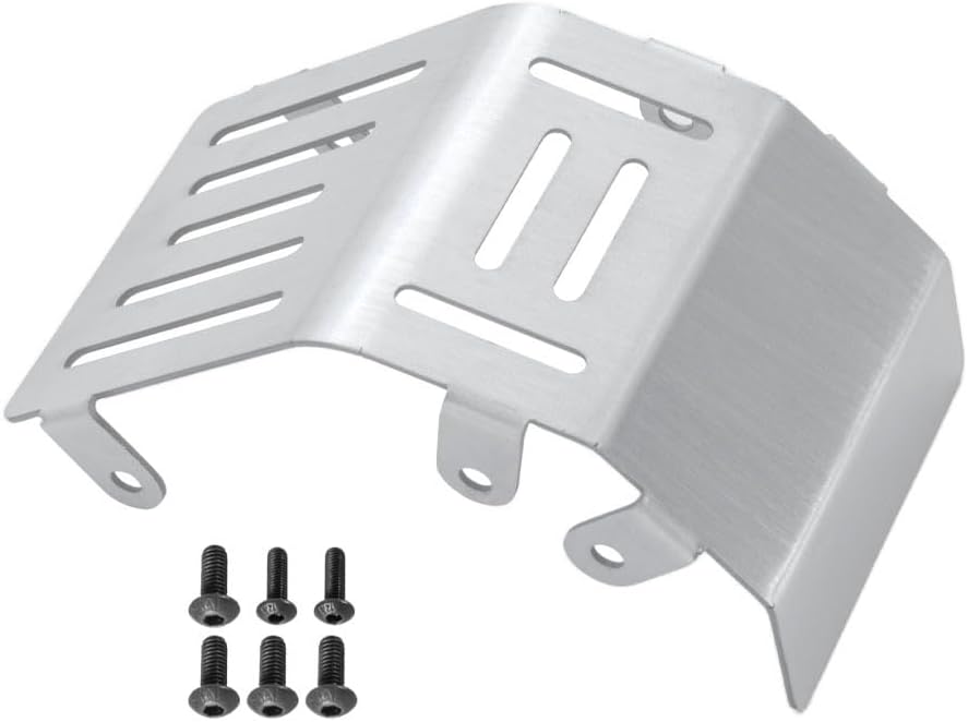 Stainless Steel RC Guard Armor Protector Skid Plate for LOSI 1/4 Promoto-MX Motorcycle Upgrade Parts Accessories（Silver）