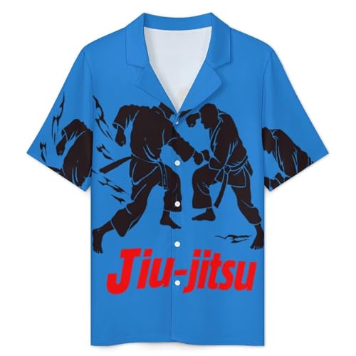 Jiu-Jitsu Men's Button Down Pajamas Set Sleepwear Short Sleeve Lounge Pj Sets3