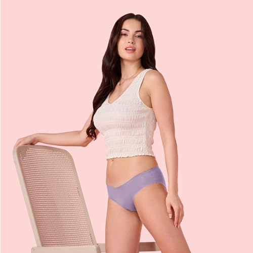 Image of Enamor Innovations Invisi, All Day Comfort, Low Waist Bikini Panty for Women - No Visible Panty Lines, Sweat Wicking, Free Cut, Regular Coverage - PB40