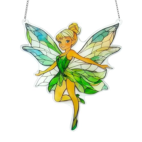 Acrylic Fairy Suncatcher Colourful Sun Catcher for Windows Beautiful Garden Hanging Ornaments Outdoor Decorative Garden Wall Ornaments