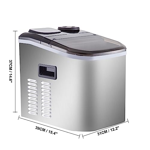 Machine à glaçons électrique 18kg automatique manuel portable pour glace maison - 8