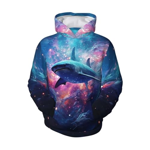 Shark Youth Long Sleeve Pocket Hoodie Sweatshirt Kids Pullover Hooded Tops