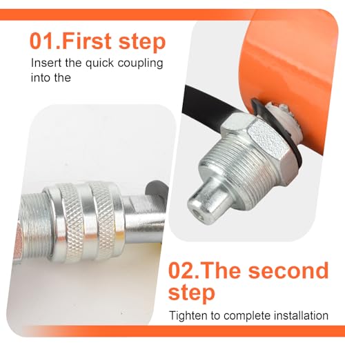 Image of HZLZRZ 10 Ton Hydraulic Cylinder Jack 2 inch Stroke Porta Power Ram, Mini Hydraulic Jack, Industrial Lifting Retract Automatically for Shipping Building Construction (RC /1050)