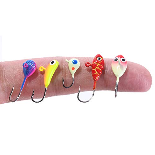 image for GOTURE ice fishing jigs glow ice fishing walleye lures lures for fresh