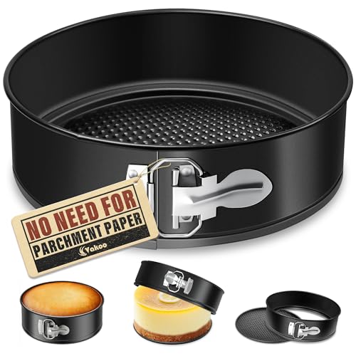 Vakoo 7 Inch Springform Pan - Nonstick, Leakproof Cheesecake Pan for Baking, Easy Release, No Parchment Paper Needed  
