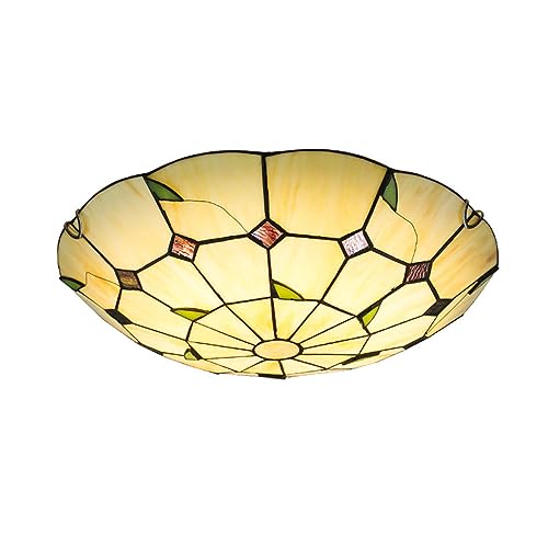 Plafonnier LED 18W en verre teinté pour illuminer chaleureusement votre chambre