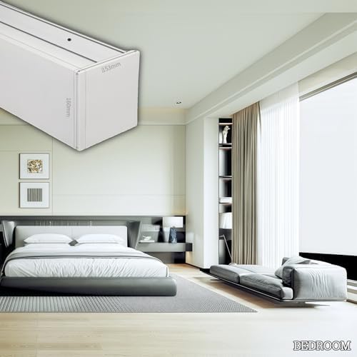 Double Curtain Tracks, 9.8ft Three-in-One Curtain Rod System with Adjustable Double Rails, Customizable Length for Living Room, Bedroom, Kitchen, Wall-Mounted Solution (2m/6.6ft)