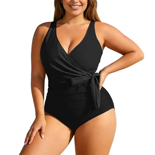 Maillot de bain tankini grande taille avec culotte haute et armatures