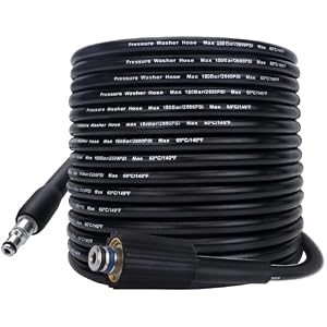 BEAR FORCE Replacement Pressure Washer Hose 32 ft * 2600 Psi, High Pressure Water Cleaning Hose, Compatible with some of Black & Decker, some of AR Blue Clean