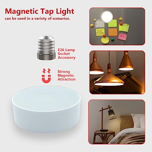 1 Pack Battery Operated Light Bulbs,Usb Rechargeable Battery Powered Led Puck Light With Remote Control,E26/E27 Wireless Dimmable Light For Wall Sconces Non Electric Fixtures Home Emergency Backup #TOP4
