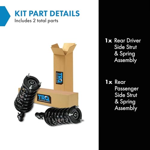 Image of TRQ Rear Driver and Passenger Side Strut and Spring Assembly Set Loaded | For 97-01 Toyota Camry L4 2.2L 99-03 Solara