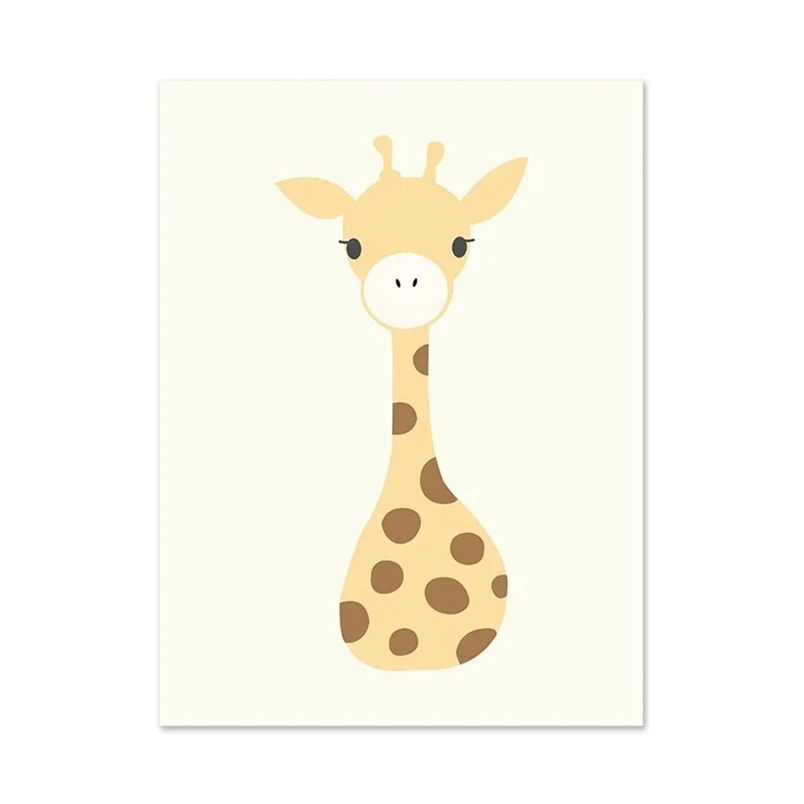 XENITE Wall Art Canvas Prints Canvas Painting Elephant Lion Zebra Giraffe Baby Animals Posters Prints Nursery Wall Art Children Pictures Nordic Kids Baby Room(B,40X50cm)
