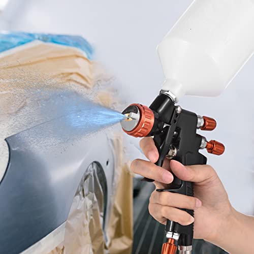 mewmewcat HVLP Air Spray Gun Kit 1.3mm Nozzle 600ml Fluid Cup Zwaartekracht Feed Air Verfspuit Mini Handheld… - Image 7
