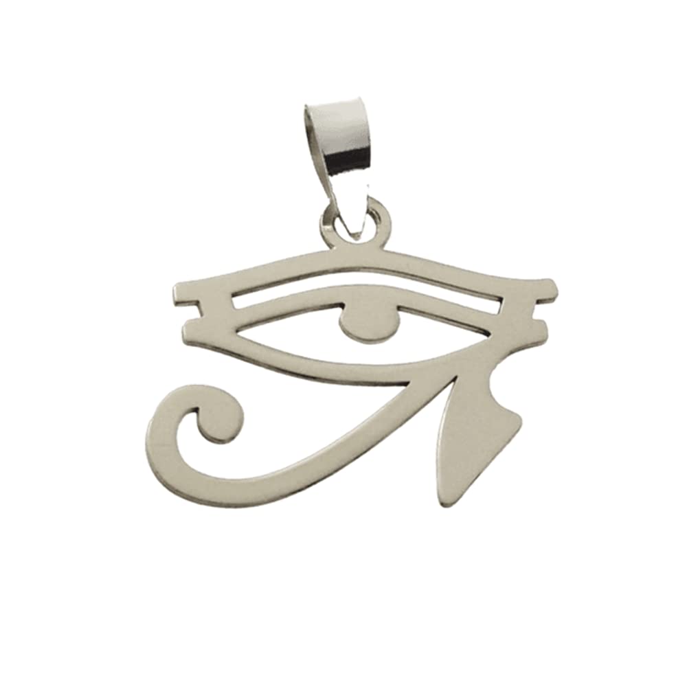 Pendentif œil d'Horus en argent sterling l'œil que tout le voit est utilisé comme amulette contre les maladies et le mauvais œil, Argent sterling, Pas de gemme
