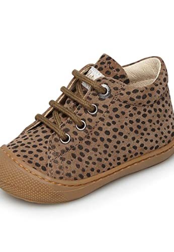 Chaussures en suède imprimé léopard Naturino Tabac 18 premiers pas bébé