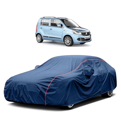 Image of Heavy-Duty Car Cover for Compatible with Maruti WagonR (2019 to 2025 All Models) Deluxe Car Protection Cover ? Waterproof & UV-Resistant All-Season Exterior Protection