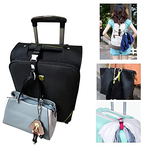 Image of 3PCS Heavy Duty Add a Bag Luggage Straps Jacket Gripper 3PCS Luggage Tag Suitcase TravelTags with Name ID Card,Carry-on Luggage Belt Baggage Suitcase Straps Belts Travel Accessories (Black)