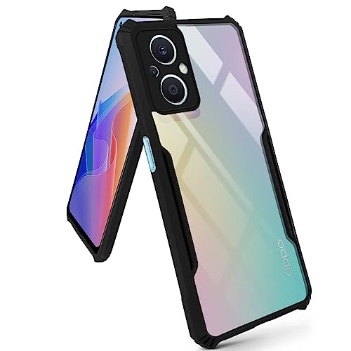Image of Jkobi Back Cover Case for Oppo F21 Pro 5G (Shockproof with Polycarbonate Clear Panel | Professional Black)