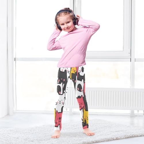 Toddler Girls Leggings Printed Yoga Pants Leggings Cats Face for Kids4