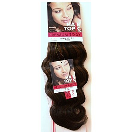 Hair Topic Premium Body Human Hair Weave 12-14" Color: 1B