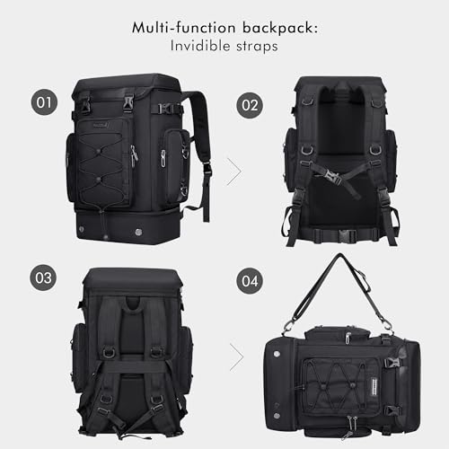 Image of WITZMAN Travel Backpack for Men Convertible Carry On Luggage Backpack fit 17 Inch Laptop for Airplane