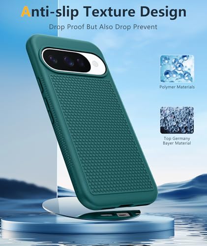 Image of FNTCASE for Google Pixel 10 Case: for Pixel 10 /10 Pro Phone Case with Screen Protector, Soft TPU Google 9 /9 Pro Military Grade Drop Protection Shockproof Protective Cover, Green