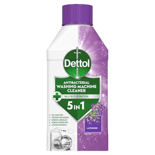Dettol Antibacterial Washing Machine Cleaner, Removes Limescale, Dirt & Bad Odours, Lavender 250ml