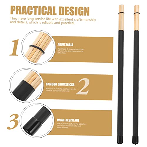 Baquetas GALPADA, 1 par, para instrumentos de percusión, duraderas y resistentes, color negro miniatura 6