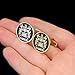 Round Handmade Family Symbol Cufflink,Family Name Cufflink,Personalized Engraved Family Cufflink,Family Crest Cufflink, Customizable Name Coat of Arms Cufflink