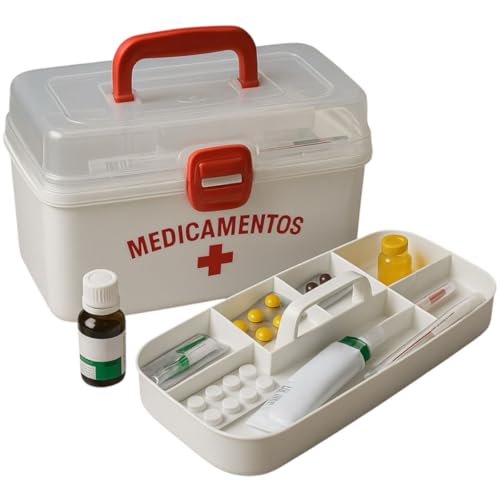 Caixa Maleta Para Remédios Organizadora para Medicamentos e Primeiros Socorros