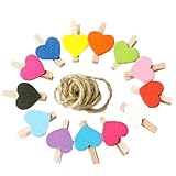 Photo Gallery pretyzoom 50 pezzi clip per foto in legno a forma di cuore resistenti per vestiti per esposizione di foto per la decorazione della casa Photo Gallery pretyzoom 50 pezzi clip per foto in legno a forma di cuore resistenti per vestiti per esposizione di foto per la decorazione della casa