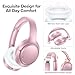 Hybrid Active Noise Cancelling Bluetooth 6.0 Headphones 120H Playtime 6 ENC Clear Call Mic, Over Ear Headphones Wireless with Hi-Res Audio Comfort Earcup Low Latency ANC Headphone for Travel Workout
