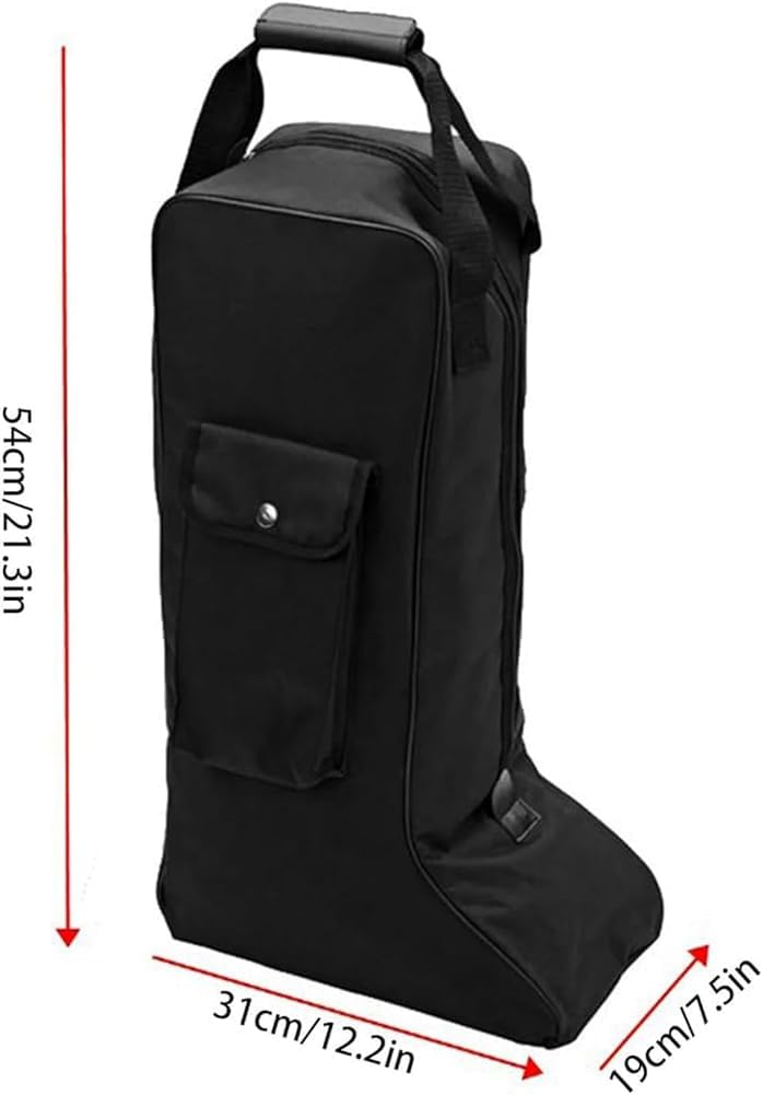 Portable Horse Riding Boot Bag with Handle,Long Boots Storage Bags for Riding Hurting Hiking,Dustproof 600D Oxford Cloth Tall Shoes Protective Cover
