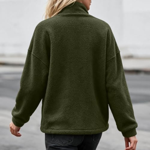 Womens Fleece Jacket Thermal Fleece Full Zip Coat with Zipper Pockets - image 2