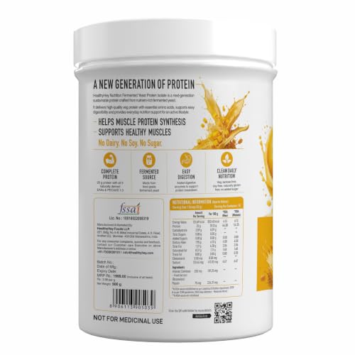 Image of HealthyHey Nutrition Fermented Yeast Protein - Mango Flavour - 500g