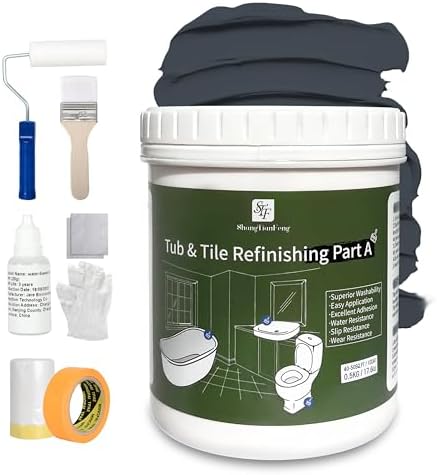 Amazon.com: Grey Ceramic tub and tile Paint Refinishing Kit Bathtub ...
