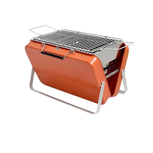 Parrilla portátil de carbón – barbacoa al aire libre para camping, picnics y balcones. Parrilla de mesa plegable compacta (30 x 22 x 22 cm) – perfecta para cocinas en el patio trasero y portón trasero