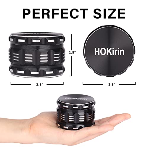 Hokirin 2.5" Black Grinder Large Grinder For Spice #TOP1