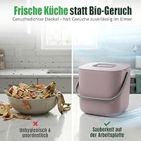 YourCasa Biomülleimer Küche 7L geruchsdicht mit Deckel – Komposteimer klein – Ansicht 8
