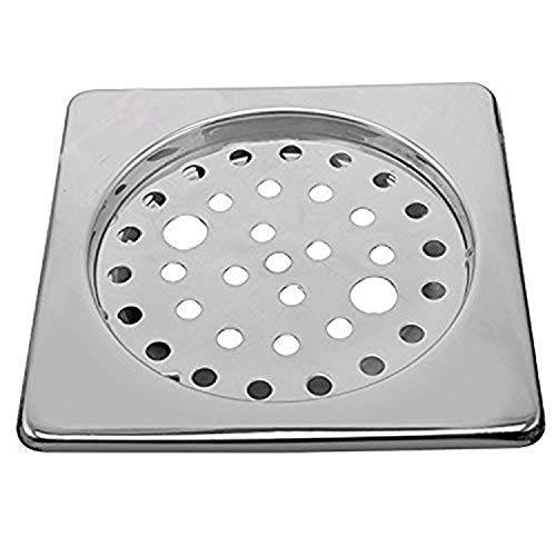 Klaxon Stainless Steel Square Bathroom Floor Drain (Silver)