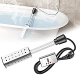 2500W Tragbarer Elektrischer Wassererhitzer mit Thermostat, Eintauchbadewannenheizung für Camping, Boiler, Oberirdische Poolerwärmung