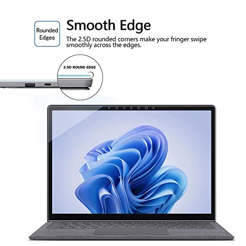 MEGOO Tempered Glass Screen Protector for Microsoft Surface Laptop 5/6/4/3 (15 inch), Easy Installation, Scratch Resistant, Ultra Clear - Image 3