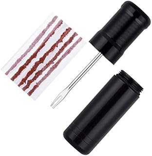 COTOUXKER Tubeless Bike Tire Repair Kits，for Road Bicycle and Mountain Bike MTB Tires Fix a Puncture or Flat, Includes Storage Canister Plugger Tool with Plugs, 5 Bacon Strips