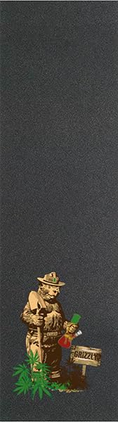 Grizzly 1-Sheet Lets GET Smokey Black Grip Tape
