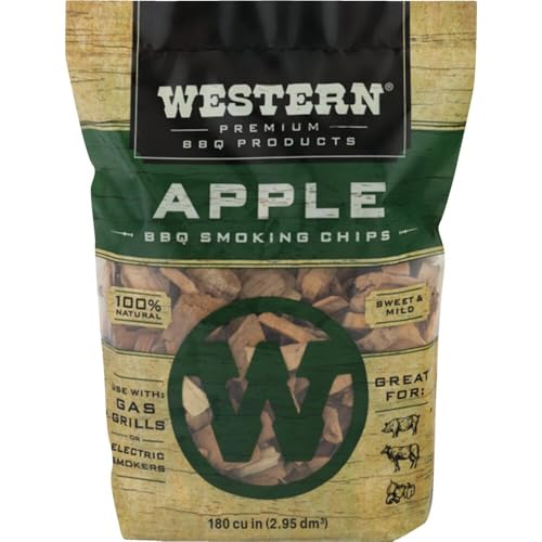 WESTERN 28065 Apple Flavored Smoking Chips, 180 cu in...