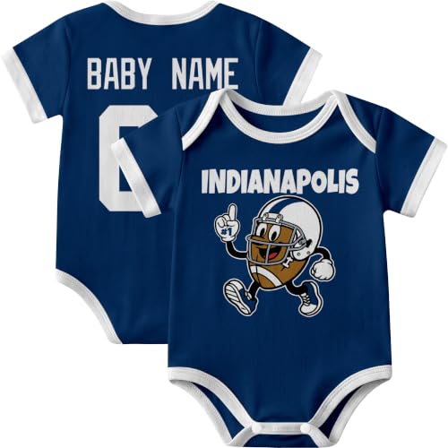 Image of KREDE Baby Clothes Custom Short Sleeves for Baby Boy Gifts | Custom Bodysuit with Number Name Gifts for Baby