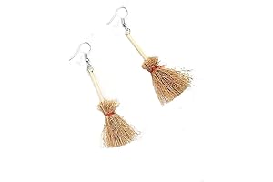 Adorable Wizard of Oz Broom Drop Earrings: A Whimsical Accessory for Enchanting Adventures