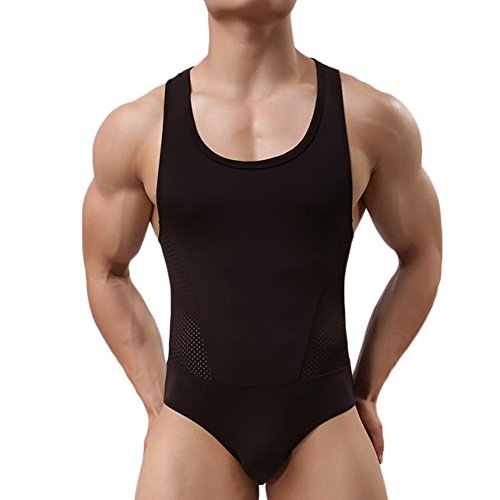 Feicuan Hombre Jumpsuit Underwear Sportswear Singlet Leotard Bodysuit -L30