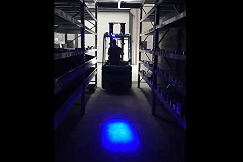 CARALL FS1709B Lampada Faretto Fanale Led Per Carrello Elevatore Muletto Luce Blu 9V-60V 20W Avvertimento Visiva Segnalazione