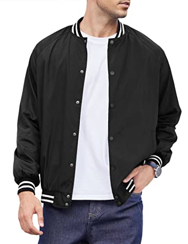 COOFANDY Men's Bomber Jackets Lightweight Varsity Jacket Casual Letterman Jacket